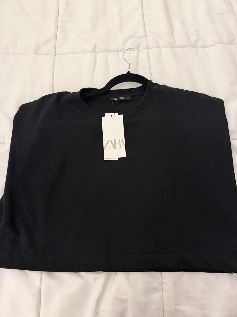 Zara Men’s Black Short Sleeve Crew Neck Tee